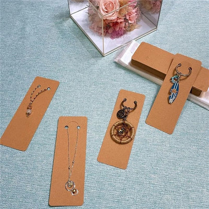 Keychain & Necklace Display Cards – 30 Pcs Packaging Set