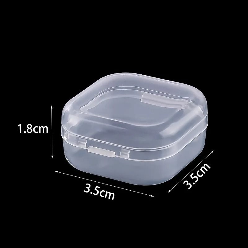 Transparent Mini PP Square Storage Boxes – 5 Pcs Multi-Purpose Organizers