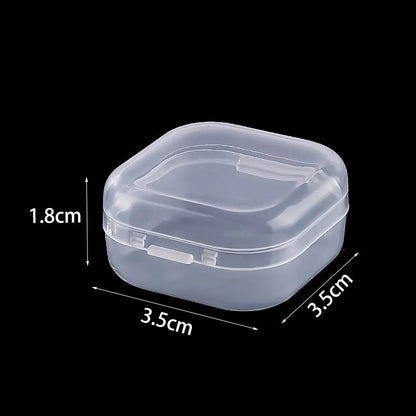 Transparent Mini PP Square Storage Boxes – 5 Pcs Multi-Purpose Organizers