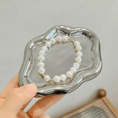 Cloud-Shaped Jewelry Storage Tray – Creative Electroplated Desktop Dish