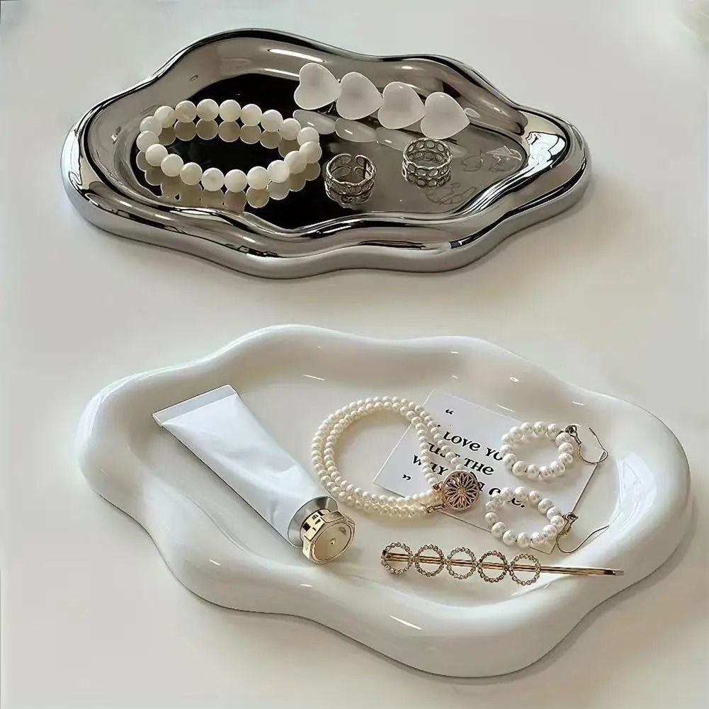 Cloud-Shaped Jewelry Storage Tray – Creative Electroplated Desktop Dish