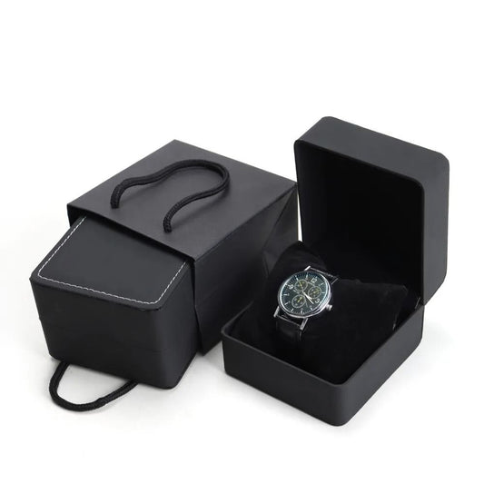 PU Leather Watch Box – Rounded Corner Gift Packaging Case