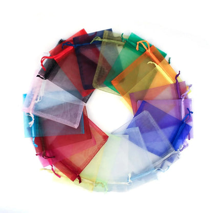 Elegant Drawstring Jewelry Pouches – 50 Pcs Gift & Party Bags