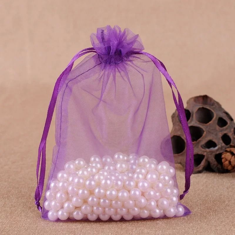 Elegant Drawstring Jewelry Pouches – 50 Pcs Gift & Party Bags