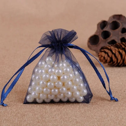 Elegant Drawstring Jewelry Pouches – 50 Pcs Gift & Party Bags
