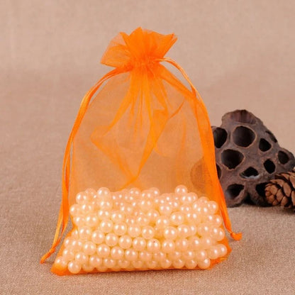 Elegant Drawstring Jewelry Pouches – 50 Pcs Gift & Party Bags