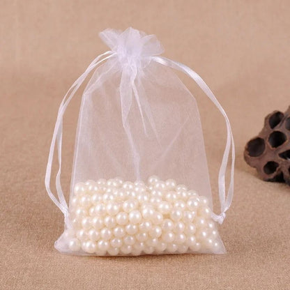 Elegant Drawstring Jewelry Pouches – 50 Pcs Gift & Party Bags