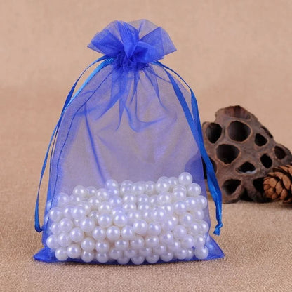 Elegant Drawstring Jewelry Pouches – 50 Pcs Gift & Party Bags
