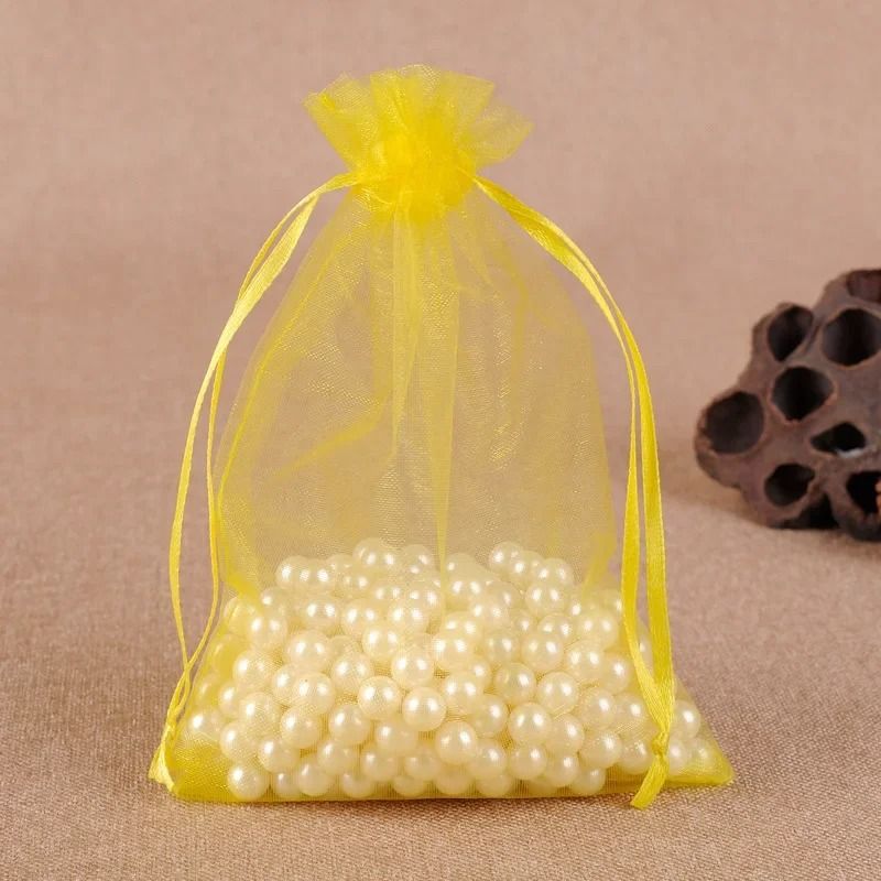 Elegant Drawstring Jewelry Pouches – 50 Pcs Gift & Party Bags