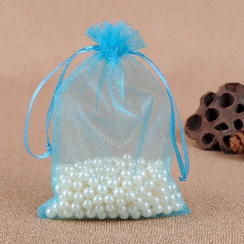 Elegant Drawstring Jewelry Pouches – 50 Pcs Gift & Party Bags