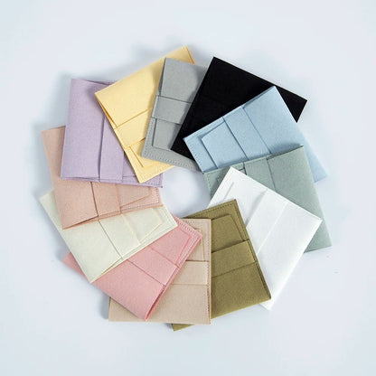 Microfiber Suede Jewelry Pouches – 5 Pcs Premium Envelope Flap Bags