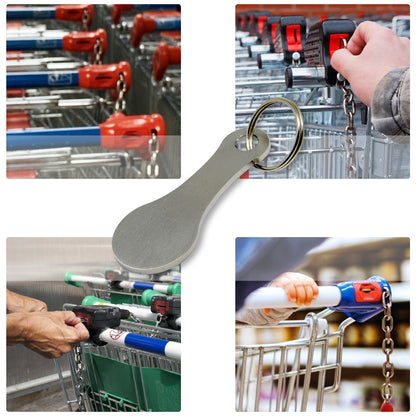 Aluminum Alloy Key Ring for Shopping Trolley Tokens - Stylish Unisex Keyring for Easy Grocery Shopping
