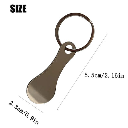 Aluminum Alloy Key Ring for Shopping Trolley Tokens - Stylish Unisex Keyring for Easy Grocery Shopping