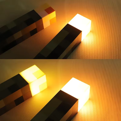 USB Rechargeable Brownstone Torch LED Night Lights Table Light for Game Room Decoration Kids Birthday Gifts