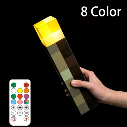 USB Rechargeable Brownstone Torch LED Night Lights Table Light for Game Room Decoration Kids Birthday Gifts