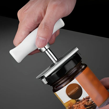 Adjustable Multi-function Bottle Cap Opener Stainless Steel Jar Lid Remover for Kitchen Labor-saving Screw.
