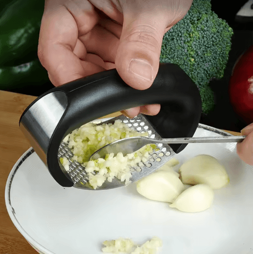 CrushEase Stainless Steel Garlic Press and Mincer