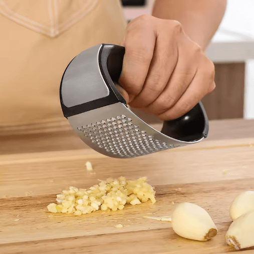 CrushEase Stainless Steel Garlic Press and Mincer