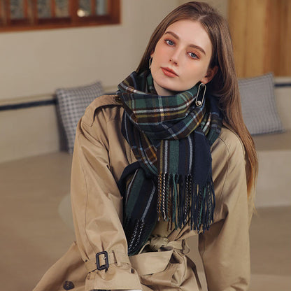 Fashionable Scottish Style Plaid Tartan Scarf – Cozy Acrylic Wrap for Women | Perfect Christmas & Valentine Gift