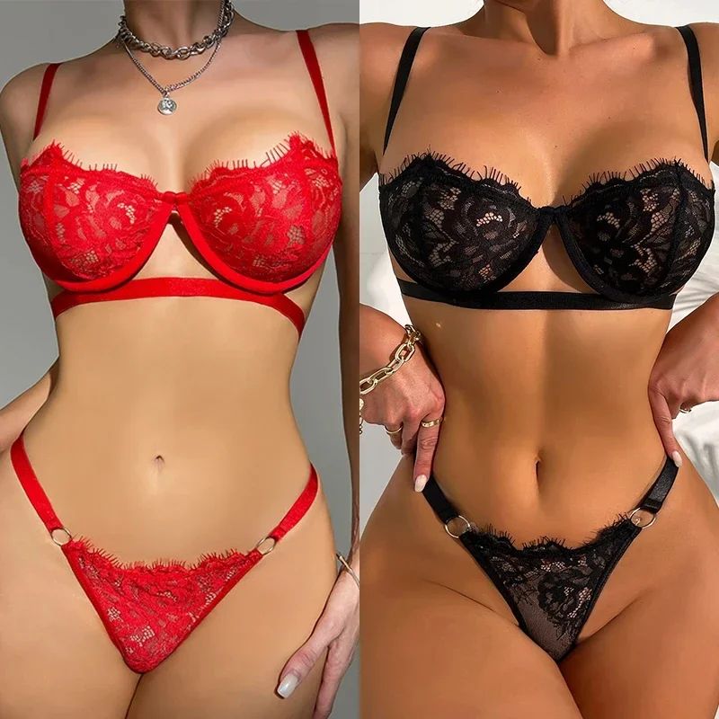 HEONYIRRY Fairy Embroidery Lace Lingerie Set – Seamless Wireless Push-Up Bra & Brief Kit