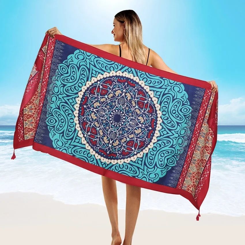 Twill Cotton Large Beach Pareo Wrap