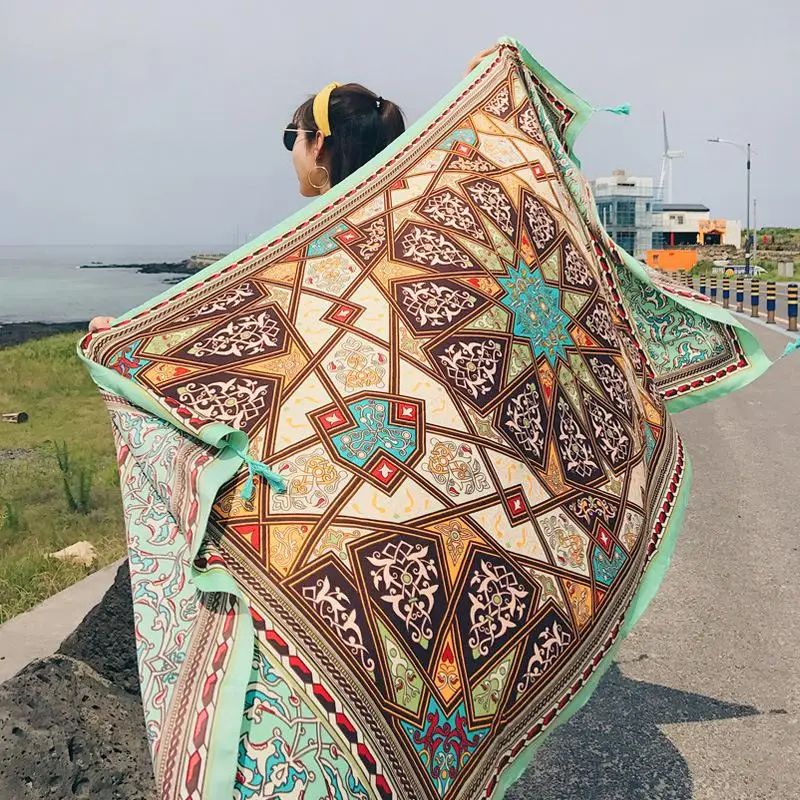 Twill Cotton Large Beach Pareo Wrap