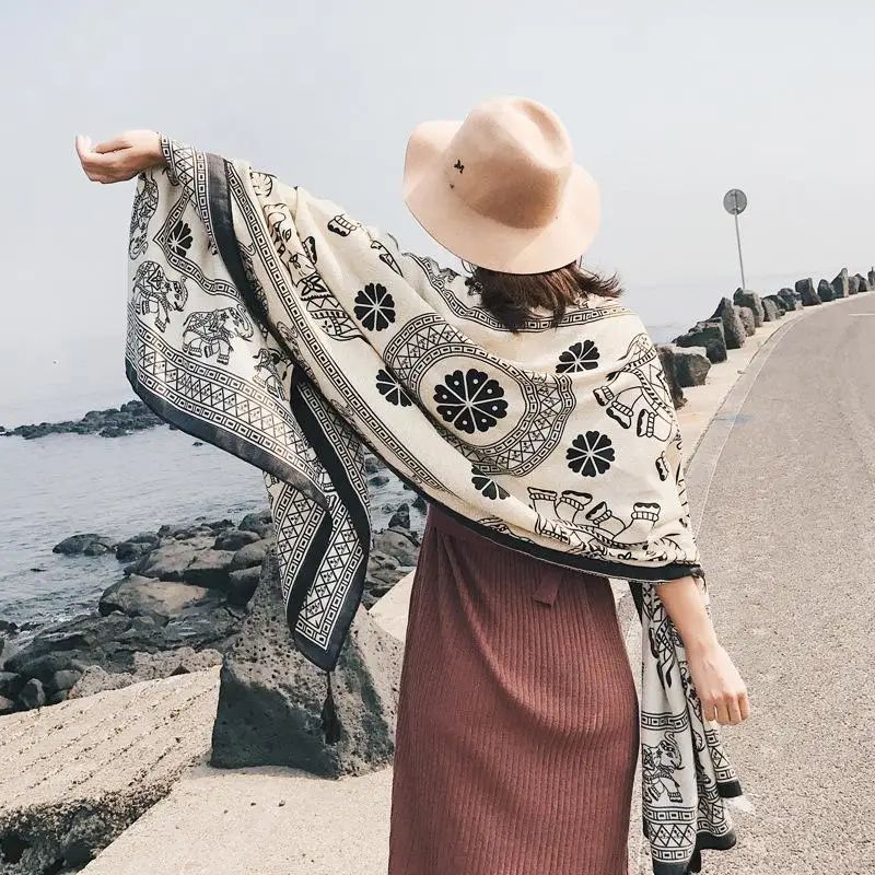 Twill Cotton Large Beach Pareo Wrap