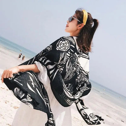 Twill Cotton Large Beach Pareo Wrap