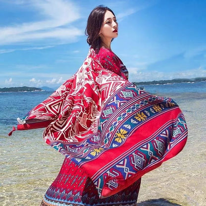 Twill Cotton Large Beach Pareo Wrap