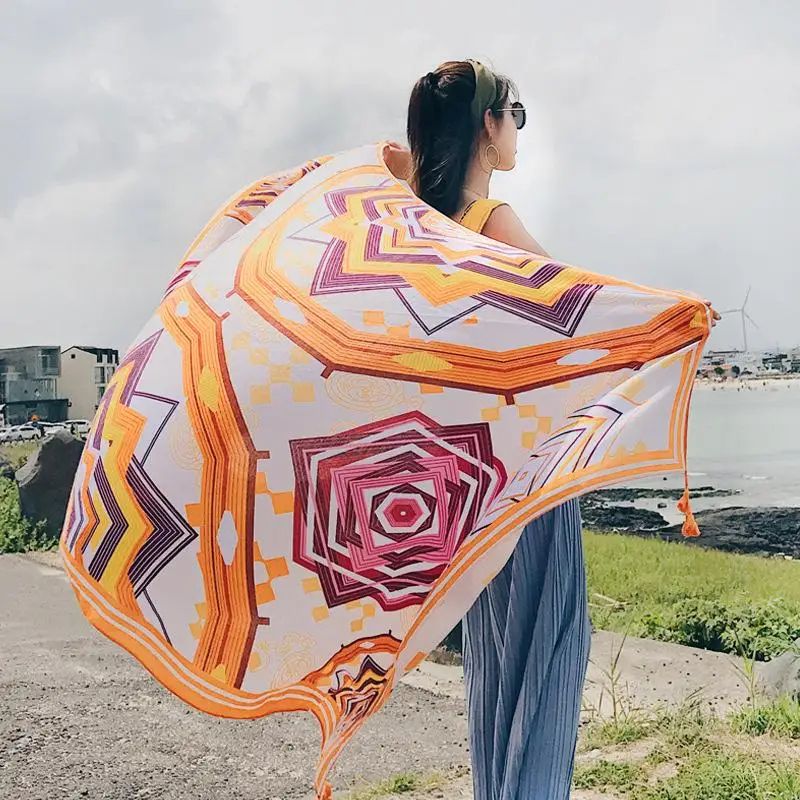 Twill Cotton Large Beach Pareo Wrap