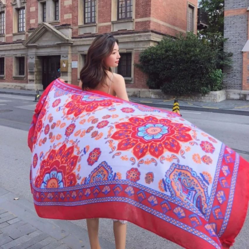 Twill Cotton Large Beach Pareo Wrap