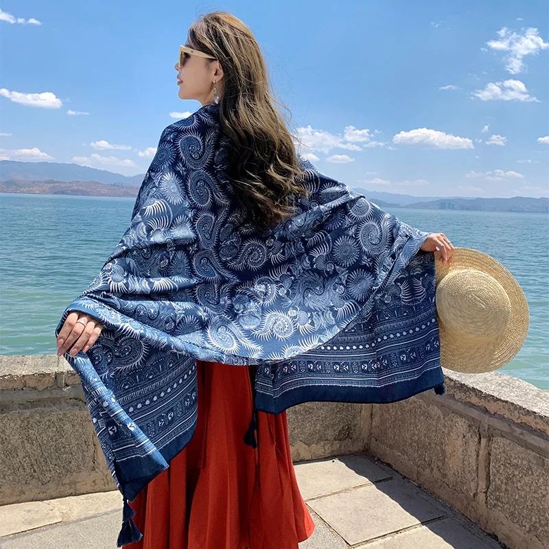 Twill Cotton Large Beach Pareo Wrap