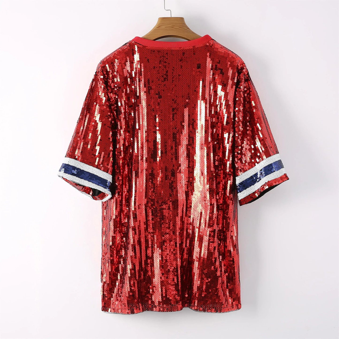 Blue Sequin Game Day Dress – Sparkly Football Party Outfit for Women
