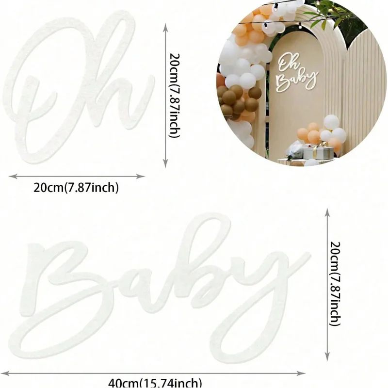 Felt Oh Baby Party Banner Sign