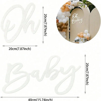 Felt Oh Baby Party Banner Sign