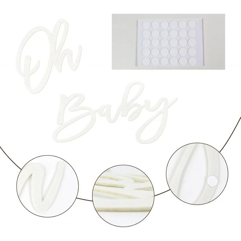 Felt Oh Baby Party Banner Sign