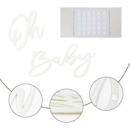 Felt Oh Baby Party Banner Sign