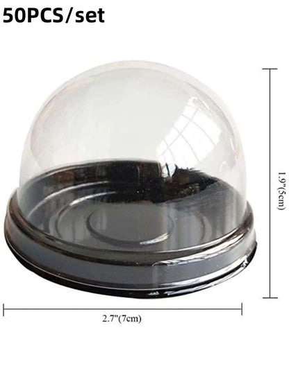 50pcs Plastic Cake Boxes for Party Supplies