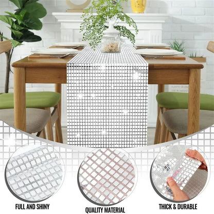 Glitter Sequin Disco Table Runner