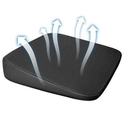 Wedge Car Seat Cushion – Ergonomic Adult Booster Pad for Drivers