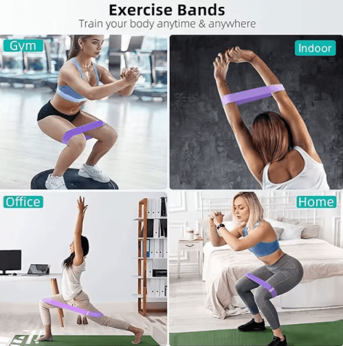 Resistance Loop Exercise Bands Set of 5 for Home Fitness Strength Training