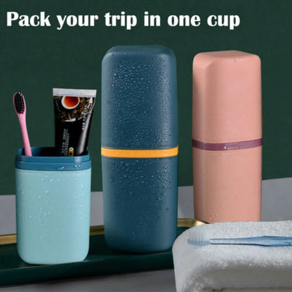 Portable Toothbrush Holder Box – Travel Camping Toothbrush Storage Organizer Case with Toothpaste Holder