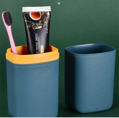Portable Toothbrush Holder Box – Travel Camping Toothbrush Storage Organizer Case with Toothpaste Holder