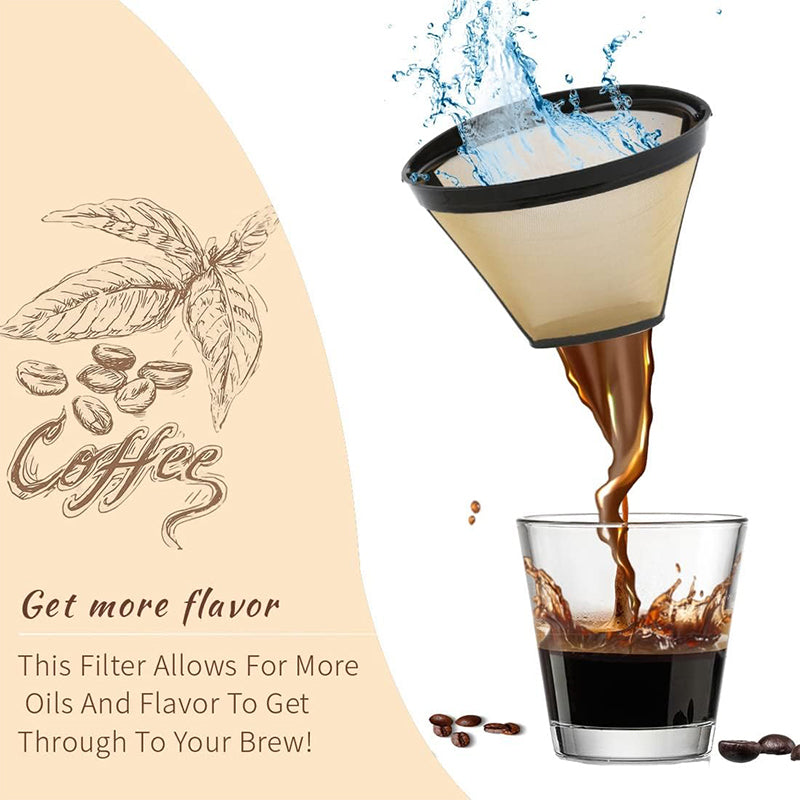 Reusable Cone Coffee Filter for Ninja Coffee Bar Brewer Permanent Basket