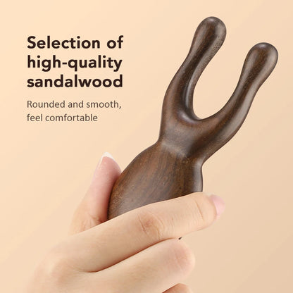 Sandalwood Gua Sha Facial Tool Natural Wood Face Massage for Skin Care