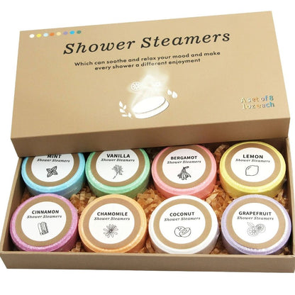 Luxury Shower Steamers 8 Pack Essential Oil Shower Bombs Gift Set