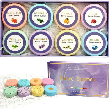 Luxury Shower Steamers 8 Pack Essential Oil Shower Bombs Gift Set