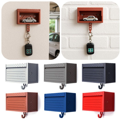 Multifunctional Funny Wall Mount Key Rack, Creative Car Garage Key Holder with Opening Door