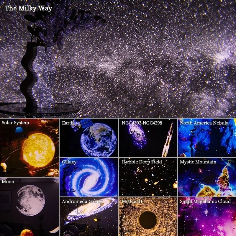 Professional Planetarium Galaxy Projector with 360° Rotation for Home