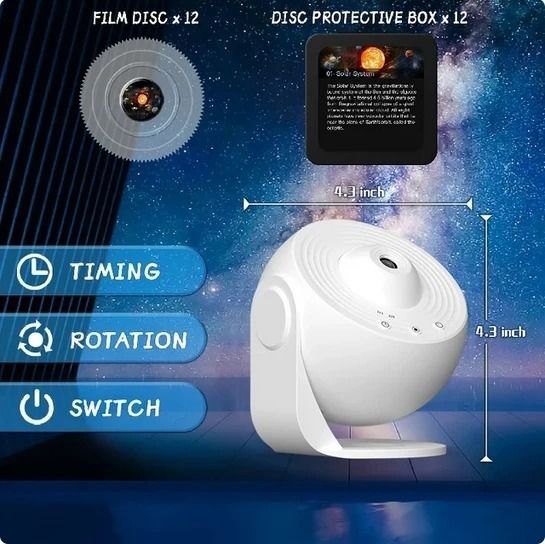 Professional Planetarium Galaxy Projector with 360° Rotation for Home